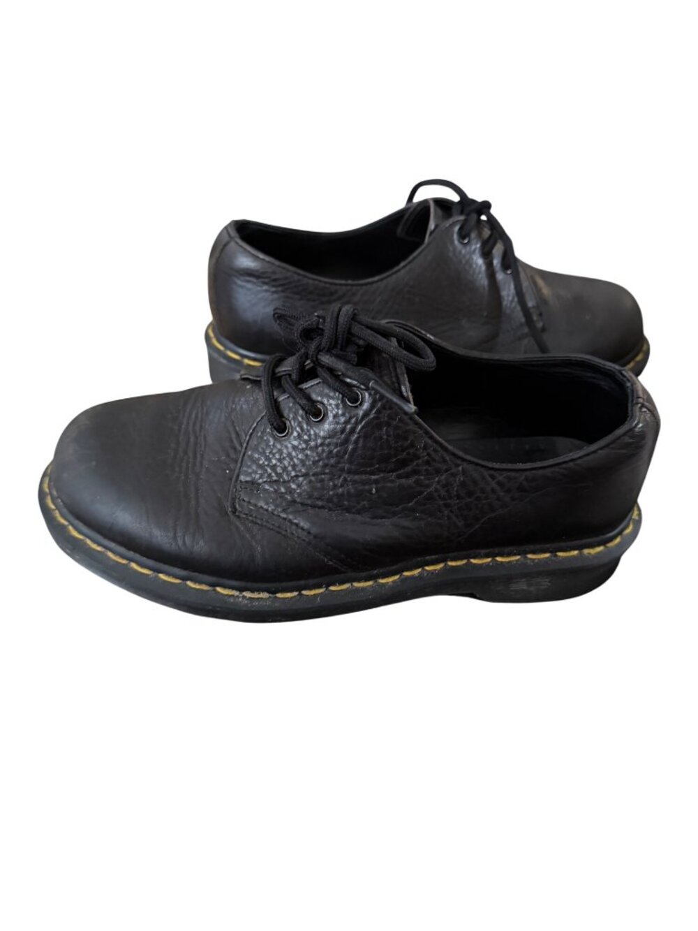 Dr. Martens Black Leather Lace-Up Oxford Shoes Made In England Size 6 - Picture 3 of 8